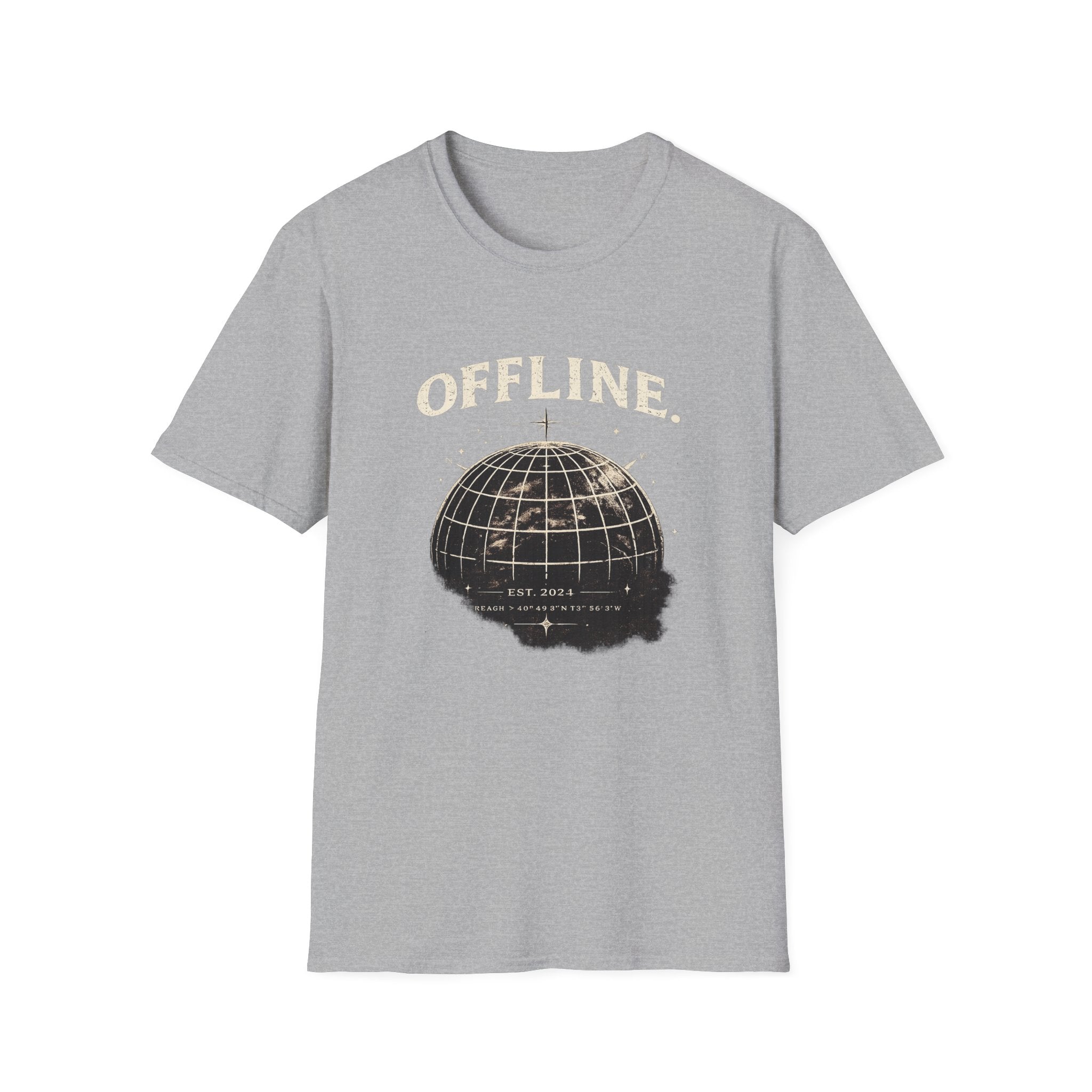 Offline Globe T-Shirt — Vintage Travel & Digital Detox Tee