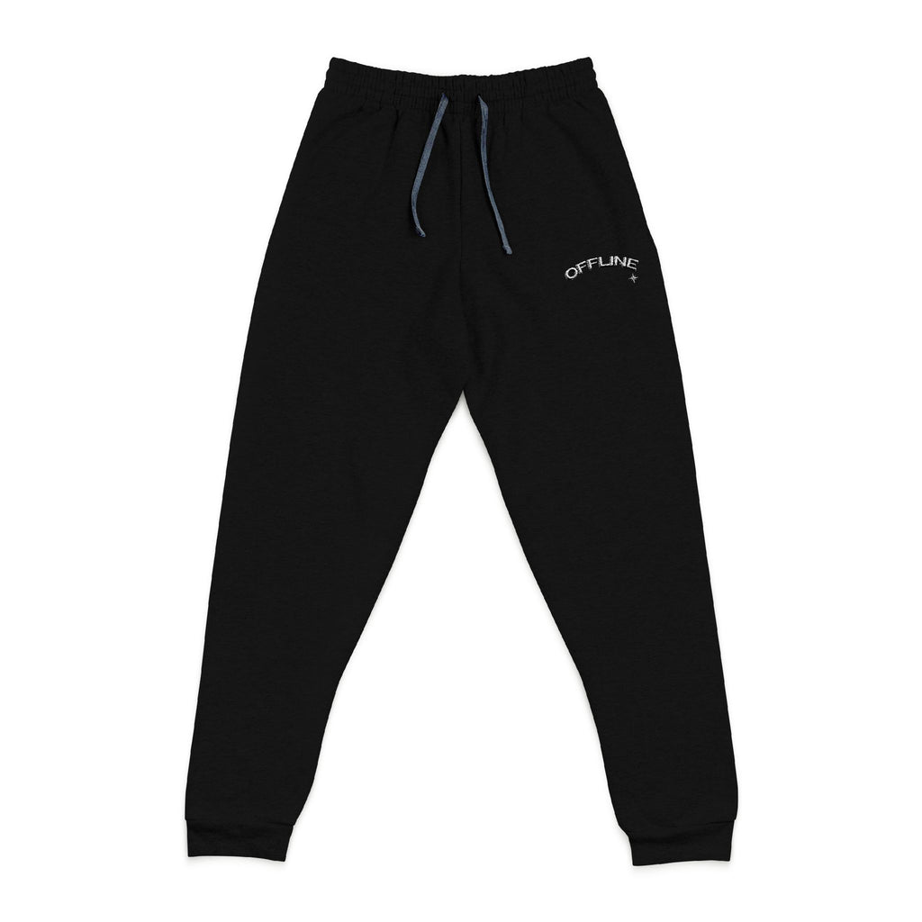 Embroidered Comfort Joggers — Minimal Script Logo Sweatpants