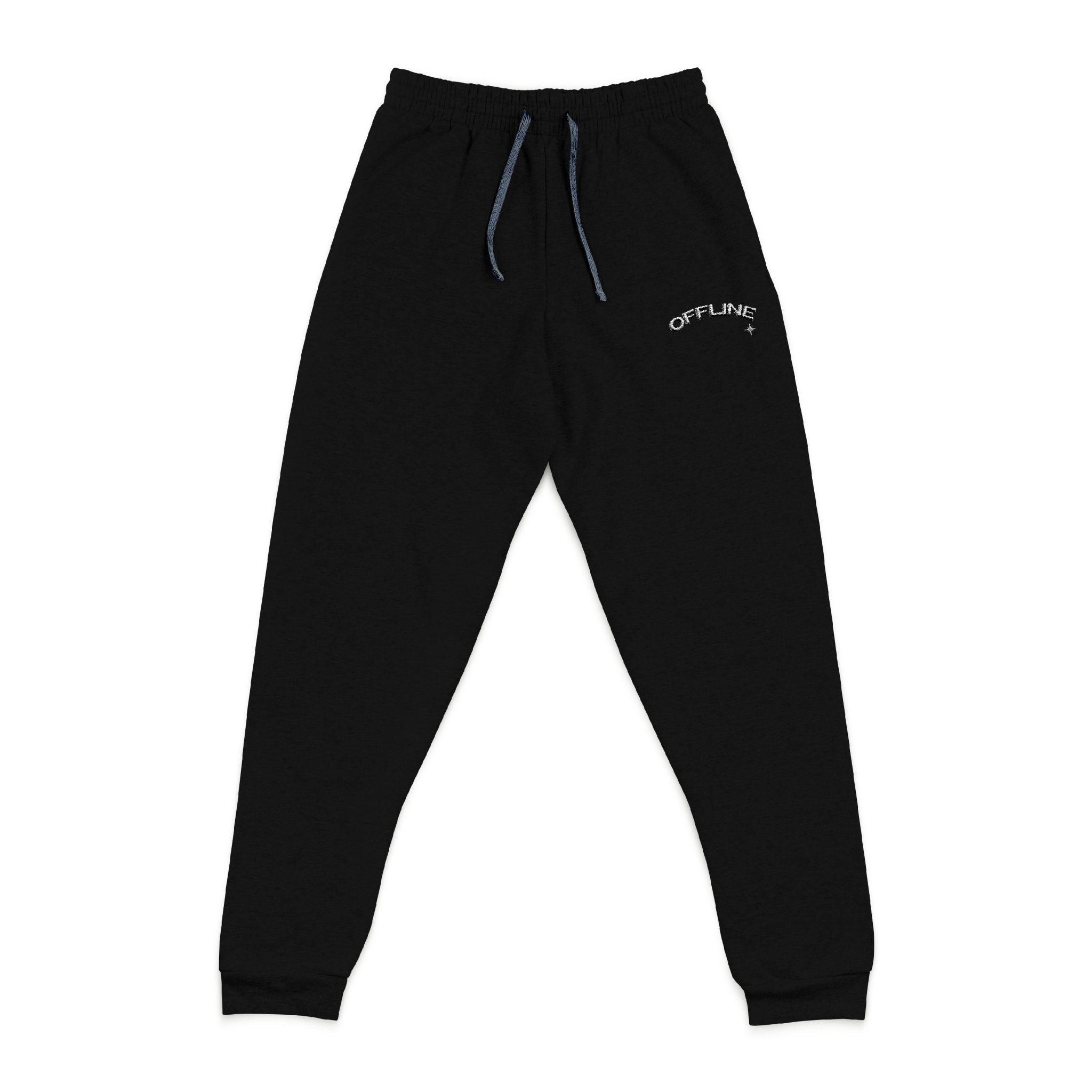 Embroidered Comfort Joggers — Minimal Script Logo Sweatpants